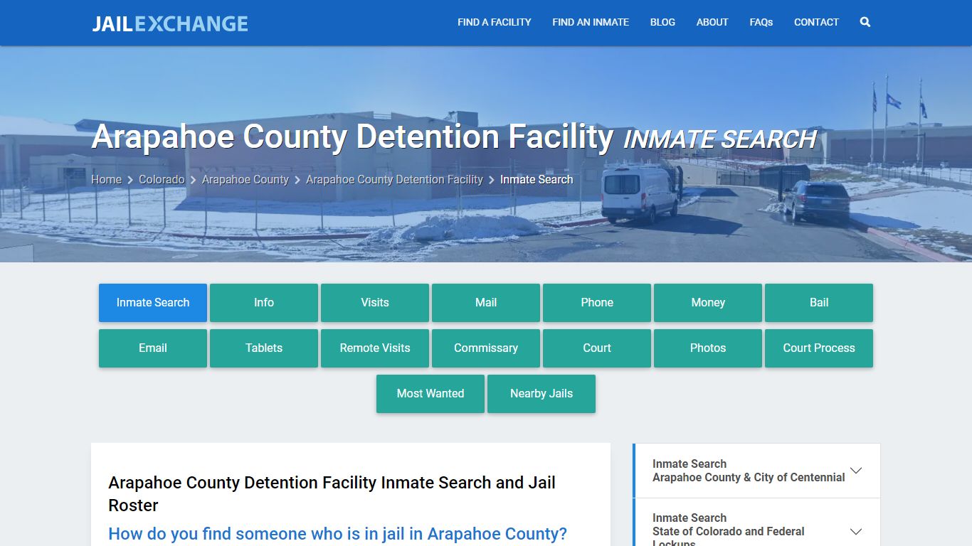 Arapahoe County Detention Facility Inmate Search - Jail Exchange